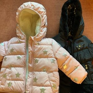 Two like new heavy toddler winter coats.